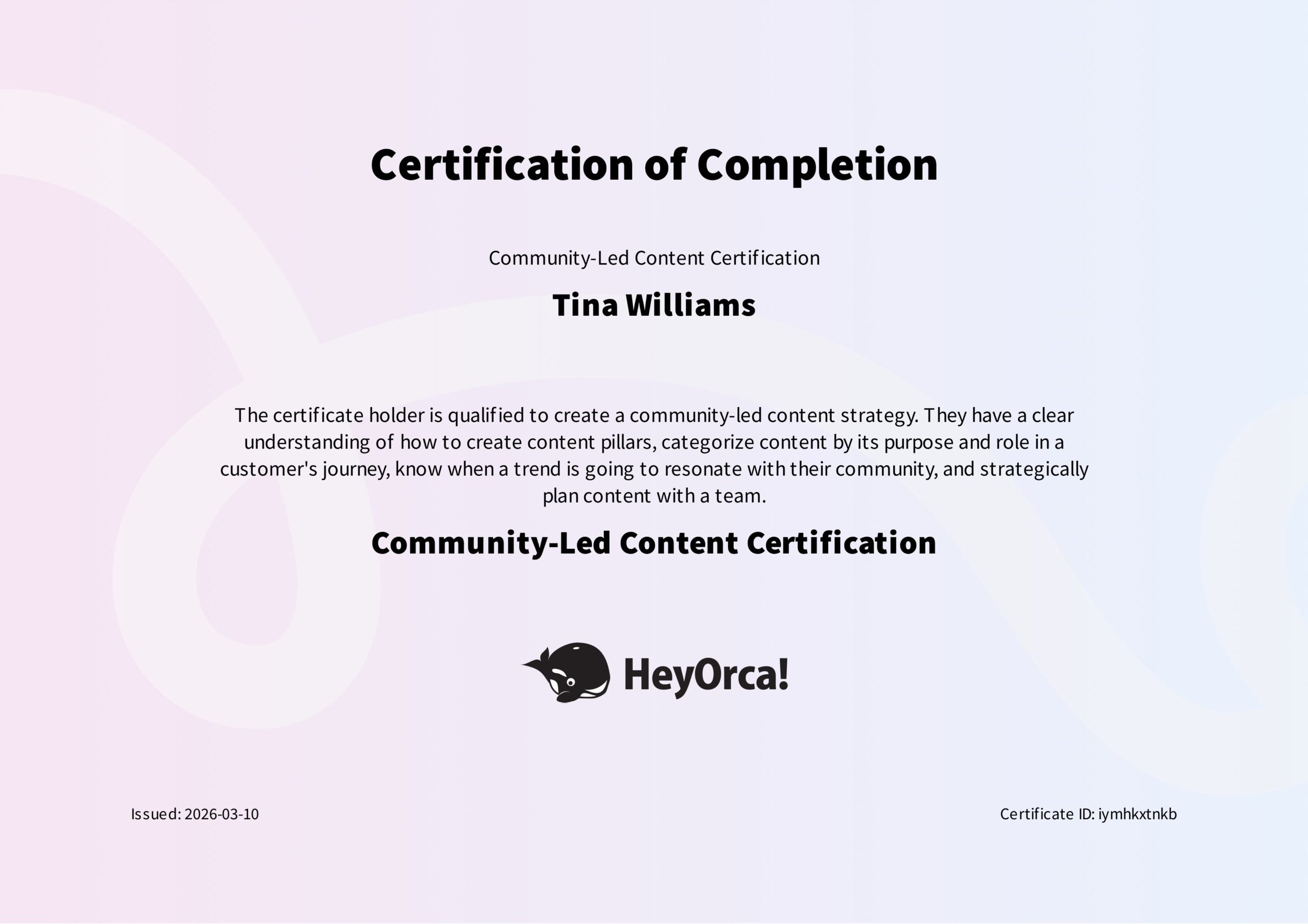 Certificate