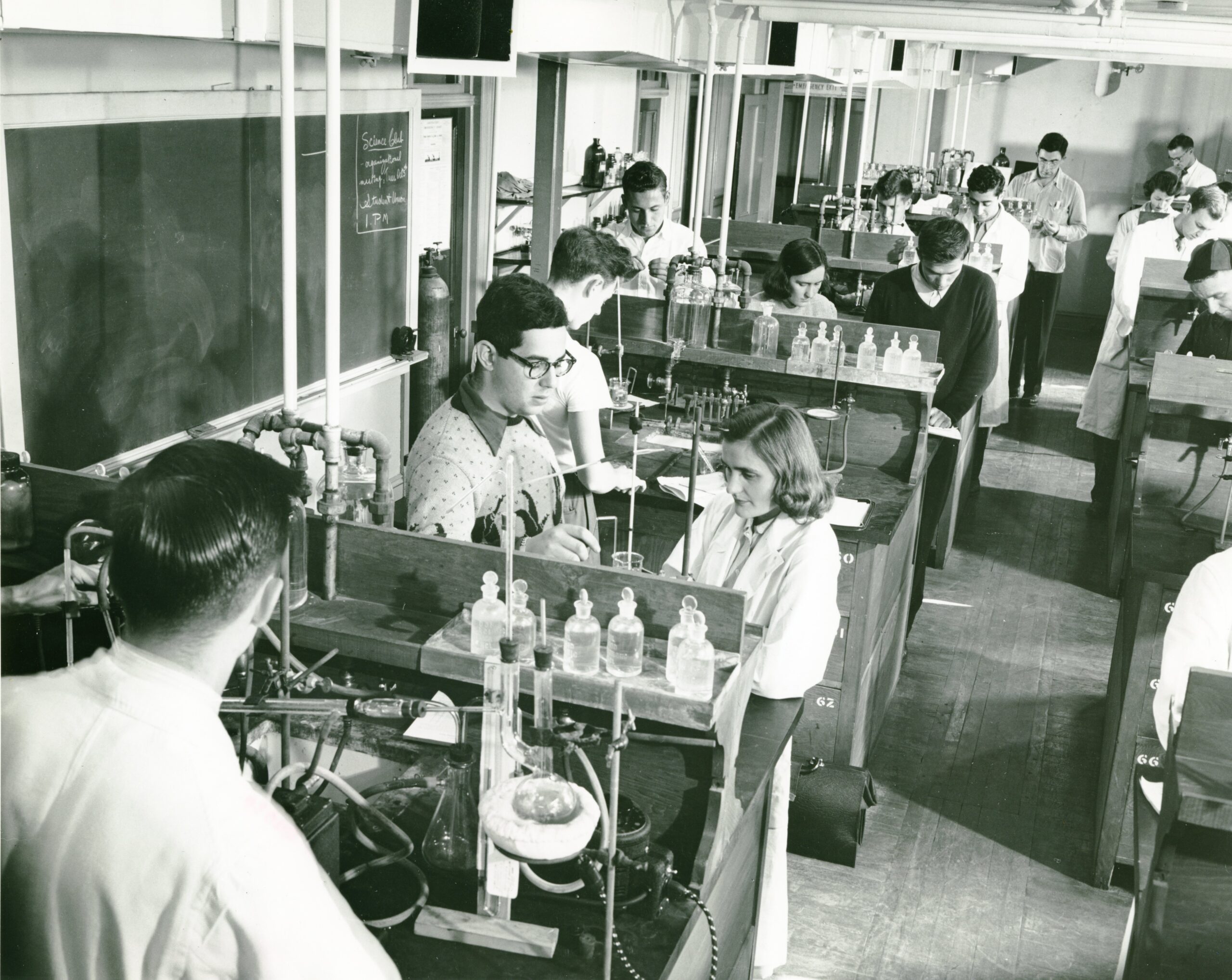 Students working in a laboratory