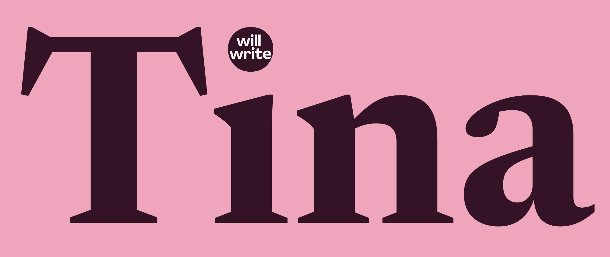 Logo for Tina Will Write by Jestina Williams